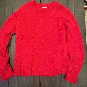 Style & Co Cozy Popcorn Knit Red Sweater | SUPER SOFT | Size Small